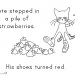 Pete the Cat Coloring Pages Turn Shoes in Red