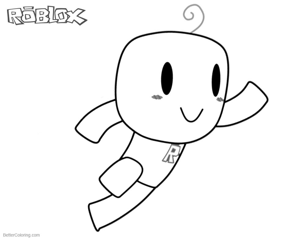 Powerblox Noob From Roblox Coloring Pages Fan Art By Pong1010 Free - roblox coloring sheets