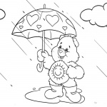 Raindrop Coloring Pages Care Bears