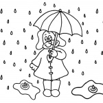 Raindrop Coloring Pages Cartoon Drawn