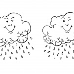 Raindrop Coloring Pages Clouds Blink