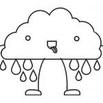 Raindrop Coloring Pages Cute Raindrop Man