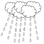 Raindrop Coloring Pages Heavy Raining