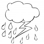 Raindrop Coloring Pages Lightning