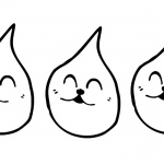 Raindrop Coloring Pages Smile Cat Face