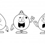 Raindrop Coloring Pages Three Cartoon Raindrops