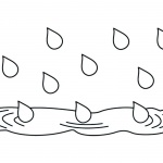 Raindrop Coloring Pages Water Puddle