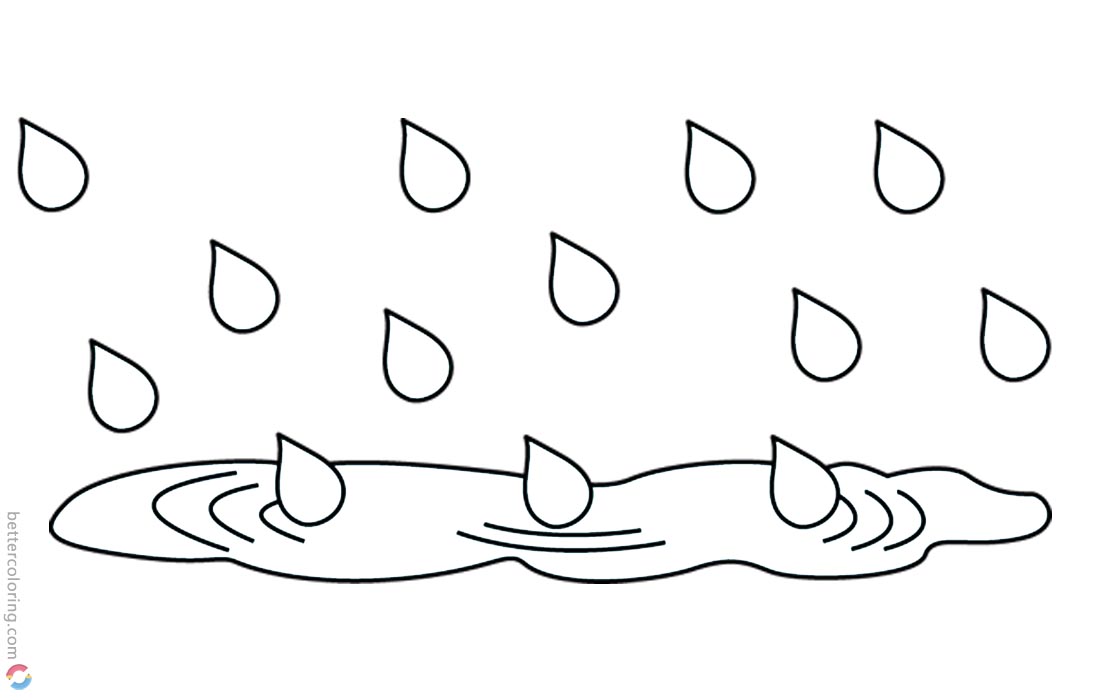 raindrop coloring page