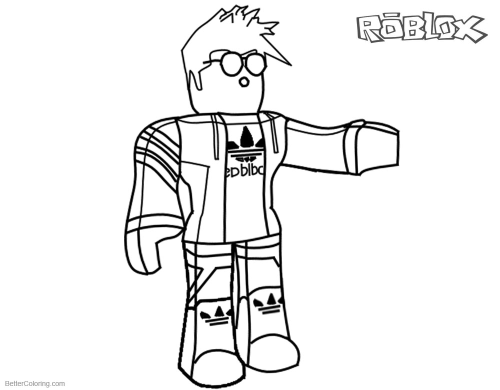 pretty roblox girl coloring pages