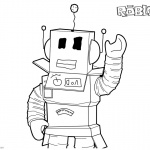Roblox Coloring Pages Robot Line Art