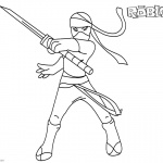 Roblox Girl Coloring Pages Ninja Clipart