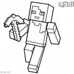 Roblox Minecraft Coloring Pages Lineart