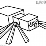 Roblox Minecraft Coloring Pages Spider