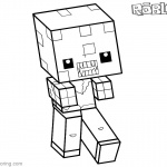 Roblox Minecraft Coloring Pages Zombie