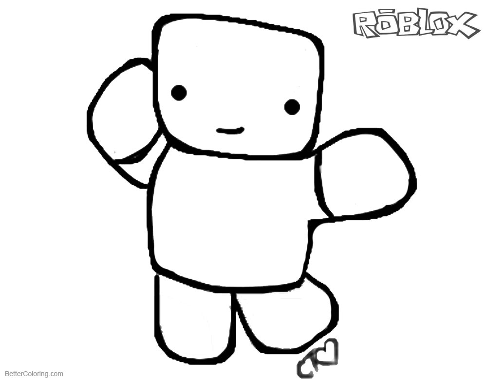 Roblox Noob Coloring Pages Simple Noob Picture Free C - vrogue.co