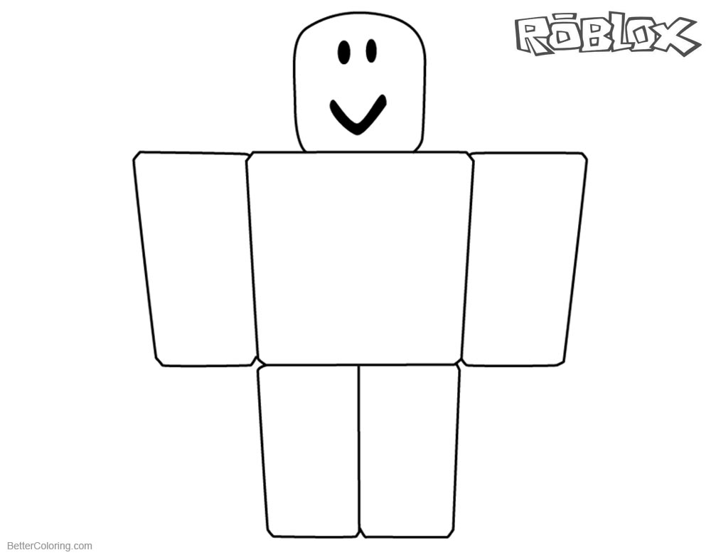 roblox noob coloring pages simple noob picture free