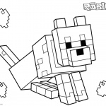 Roblox coloring pages Minecraft Dog