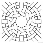 Round Celtic Knot Coloring Pages Colouring Sheet