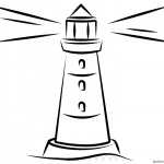 Simple Lighthouse Coloring Pages