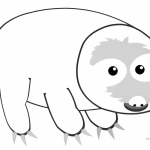 Sloth Coloring Pages Cartoon Three Toed Sloth