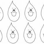 Spring Raindrop Coloring Pages