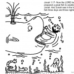 Story of Jonah And The Whale Coloring Pages