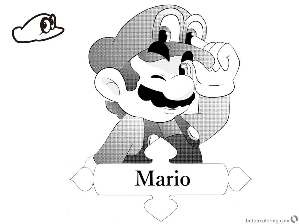 Super Mario Odyssey Coloring Pages Cute Characters printable for free