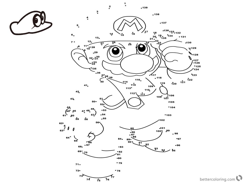 Super Mario Odyssey Coloring Pages Dot To Dot Free Printable Coloring Super Mario Odyssey Coloring Pages Dot To Dot Free Printable Coloring