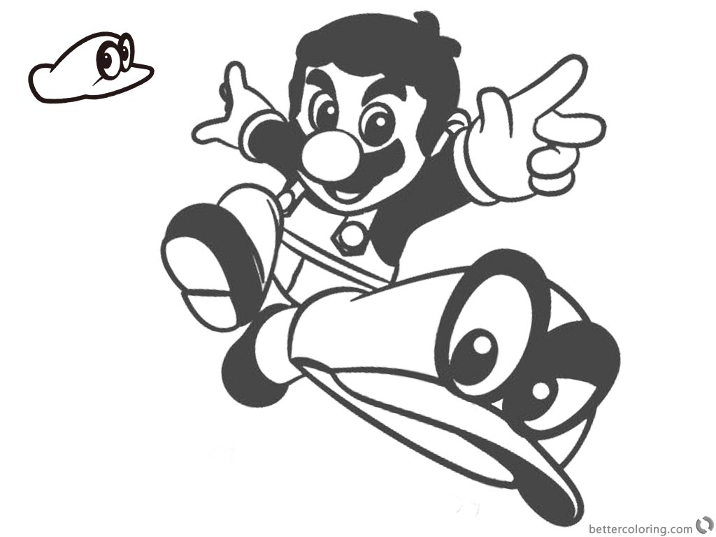 Super Mario Odyssey Coloring Pages Fighting - Free Printable Coloring Pages