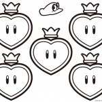 Super Mario Odyssey Coloring Pages Five Life Up Hearts