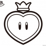 Super Mario Odyssey Coloring Pages Life Up Heart