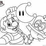 Super Mario Odyssey Coloring Pages Line Drawing