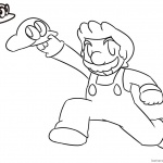 Super Mario Odyssey Coloring Pages Lineart by Xero-J