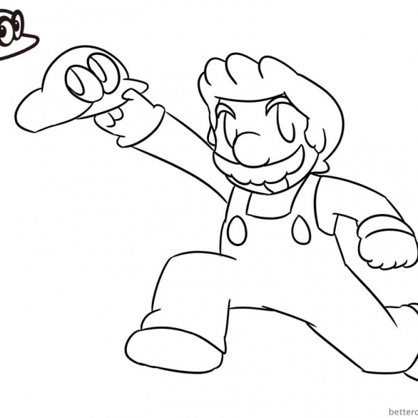 Super Mario Odyssey Coloring Pages Brick Block - Free Printable ...