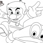 Super Mario Odyssey Coloring Pages Running Super Mario Odyssey