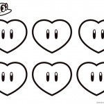 Super Mario Odyssey Coloring Pages Six Hearts