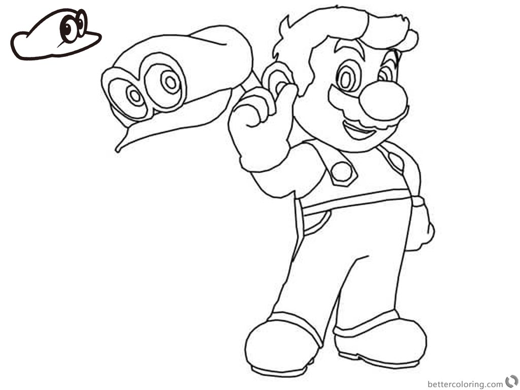 super mario odyssey coloring pages running super mario odyssey free ...