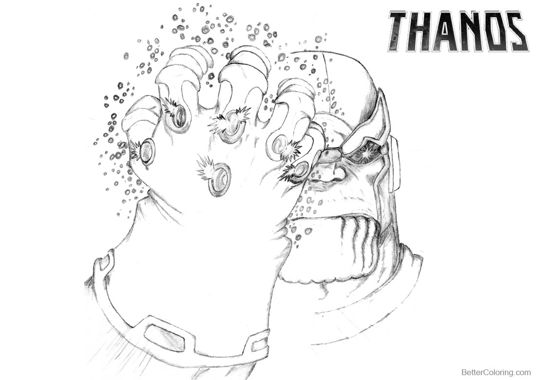 Superhero Thanos Coloring Pages printable for free