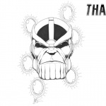 Thanos Coloring Pages Fan Drawing