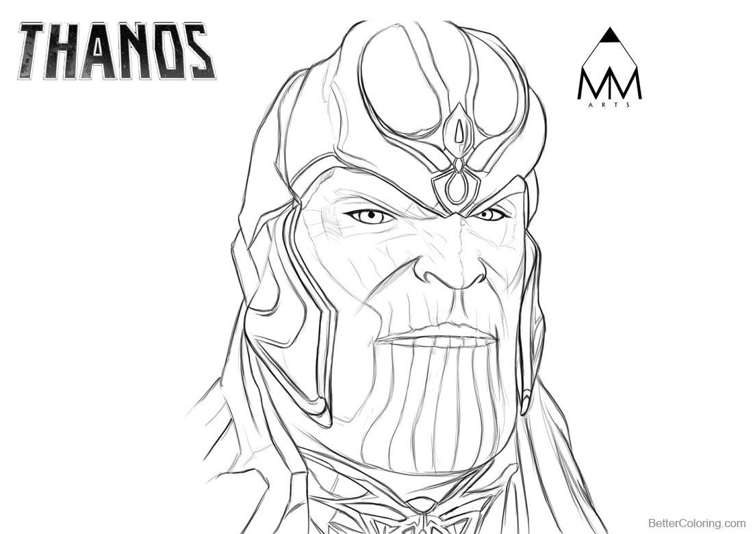 Thanos Coloring Pages by Mustafa Munir Arts - Free Printable Coloring Pages