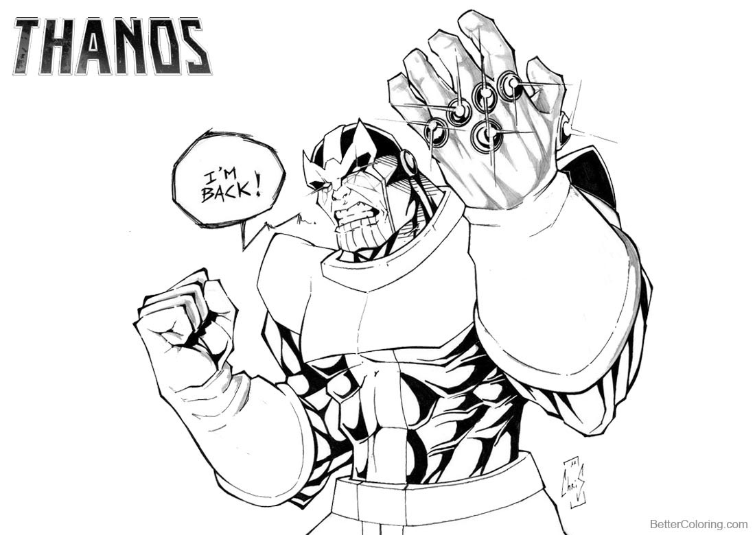 Thanos Coloring Pages by Spidertof - Free Printable Coloring Pages