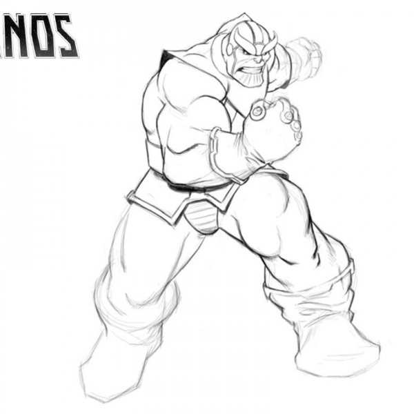 Thanos Coloring Pages Simple Drawing - Free Printable Coloring Pages