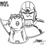 Thanos Infinity Gauntlet Coloring Pages Drawing by George Perez
