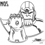 Thanos Infinity Gauntlet Coloring Pages Drawing by George Perez