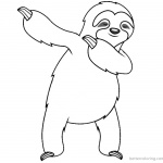 Three Toed Sloth Coloring Pages Dancing