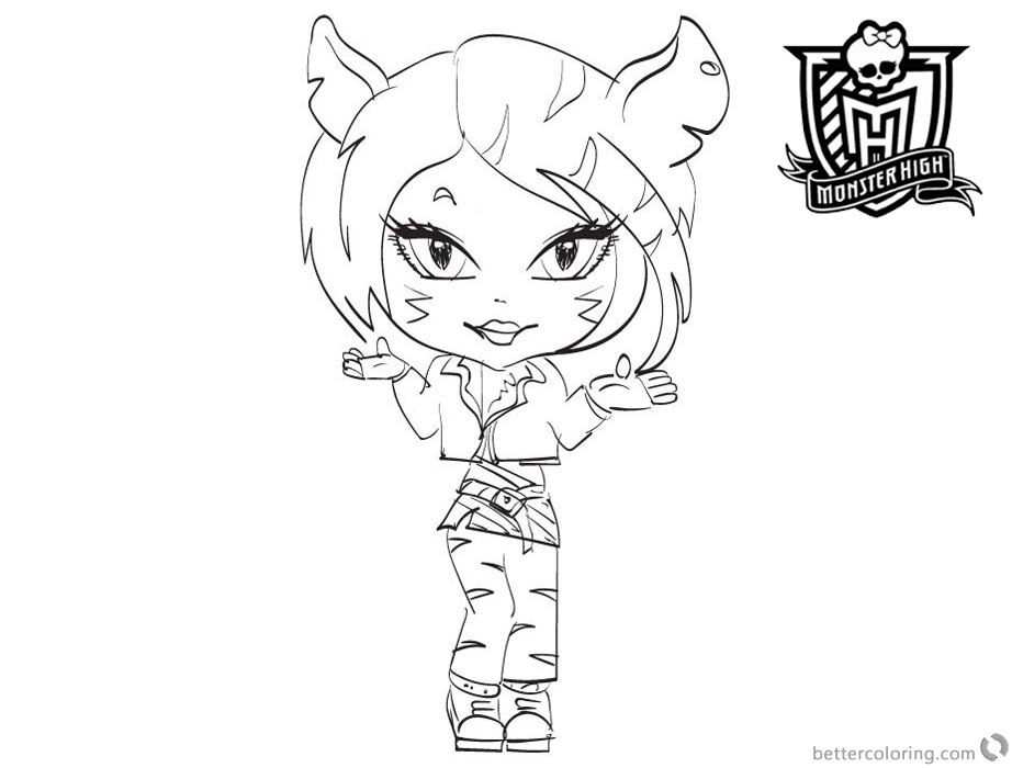 Toralei Stripe from Monster High Coloring Pages printable for free