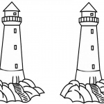 Two Lighthouses Coloring Pages