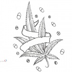 Weed Coloring Pages Cannabis Pot Weed