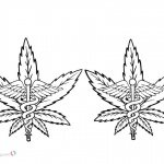 Weed Coloring Pages Cannabis with Pot