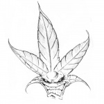 Weed Coloring Pages Embroidery Trippy Stoner Drawings